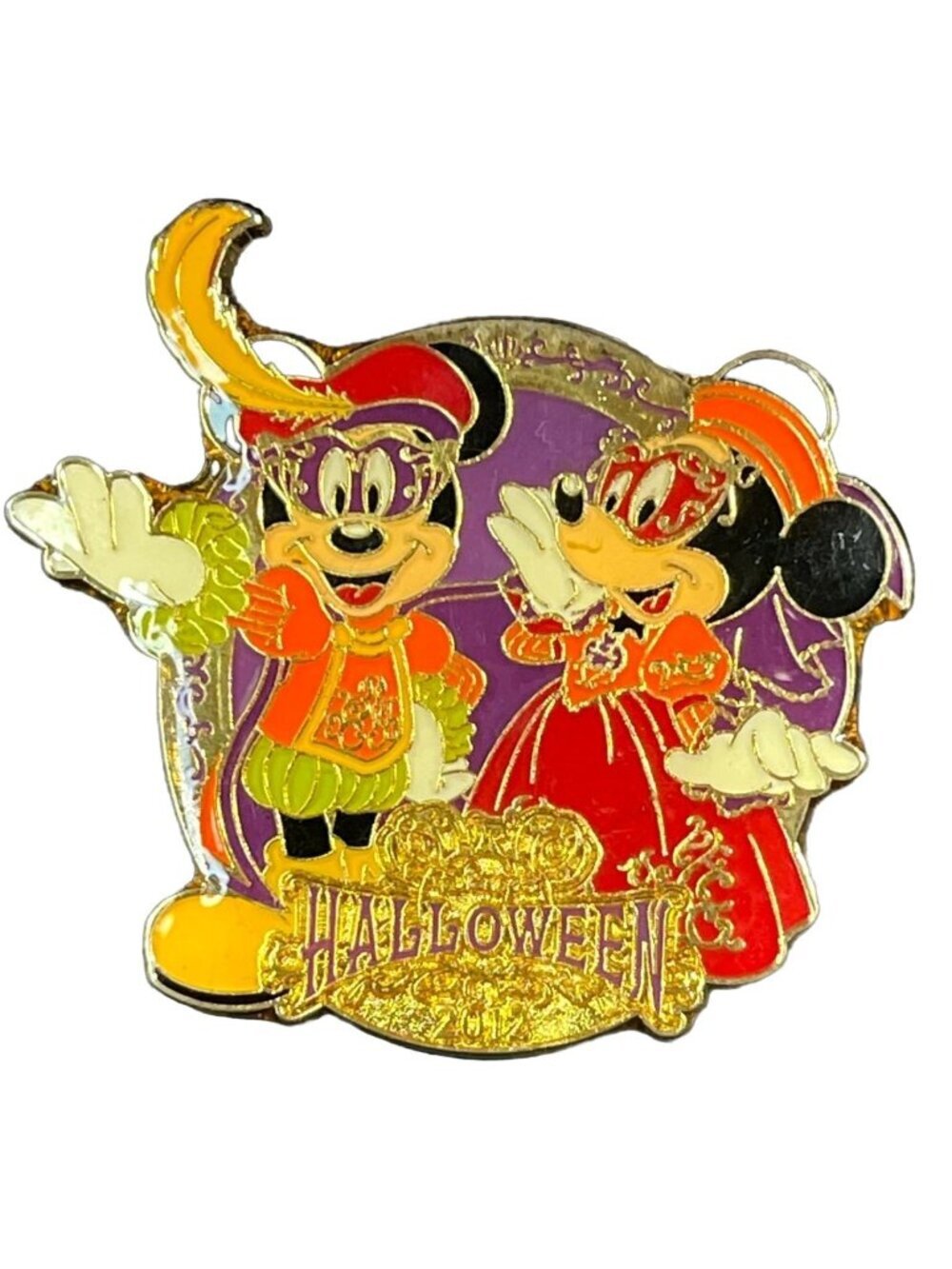 Disney Mickey Minnie Trading Pin Tokyo Sea Halloween 2012 Lapel Pin Brooch Badge